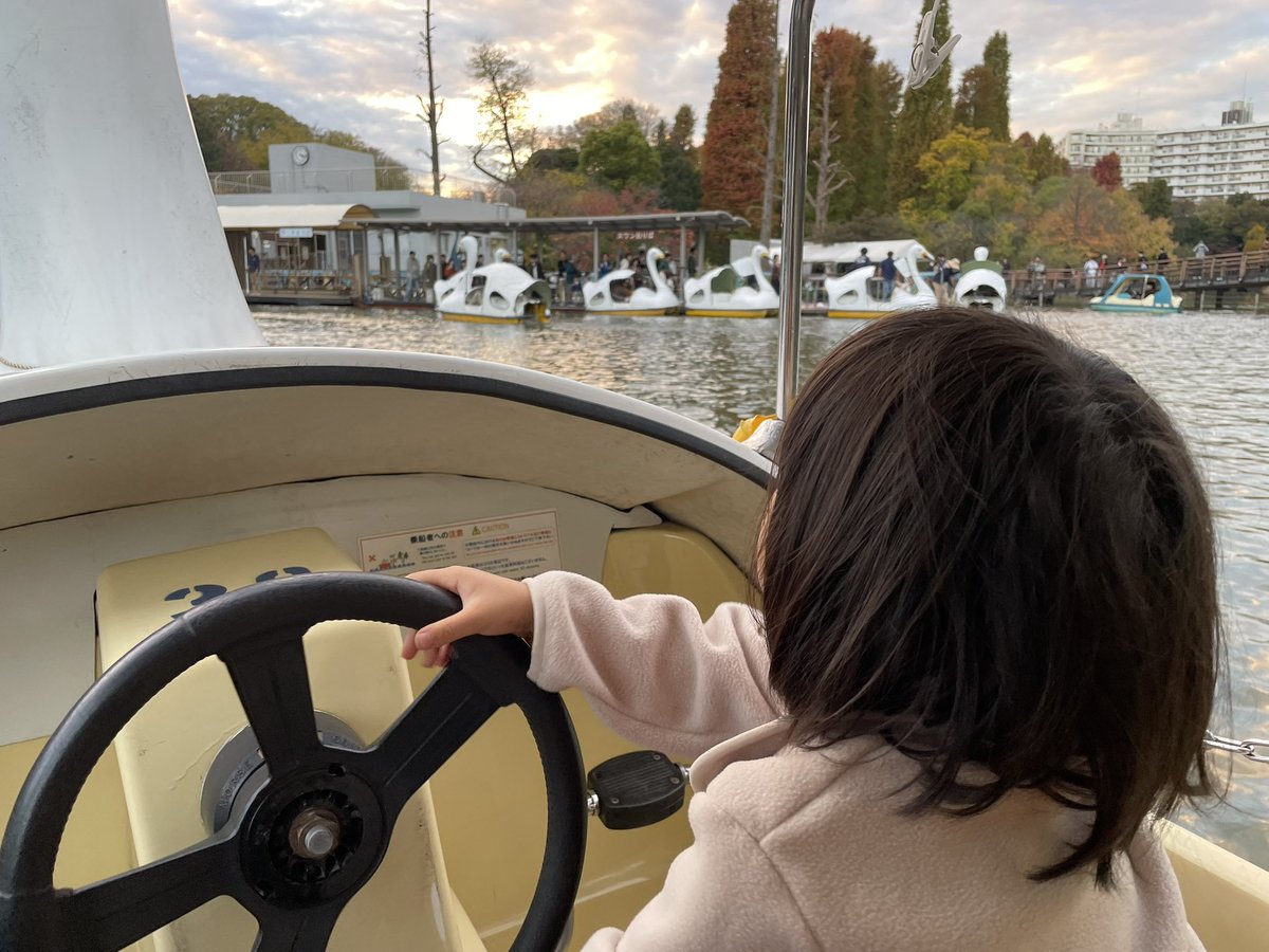 娘（4）待望 井の頭公園のスワンボート

#日常 #腰痛必至 #愛しい現実