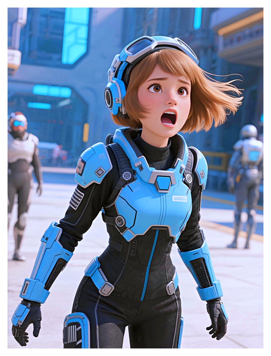 叫ぶ少女
screaming girl😲📢

#SciFiArt #FuturisticArt