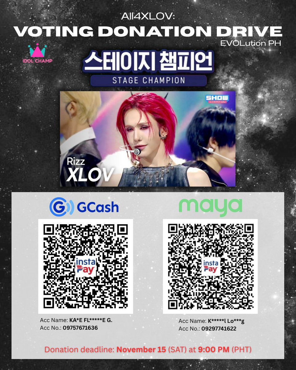 phevolution_'s tweet photo. ❤️💛All4XLOV: Voting Donation Drive🩷💙 

Good day, PH EVOLs!   
The EVOLution PH is launching a small donation drive to support XLOV in winning STAGE CHAMPION on Idol Champ!🏆

Kindly upload your receipt here: 🔗https://t.co/QfTdlbEZRs https://t.co/wXlonDaHmJ