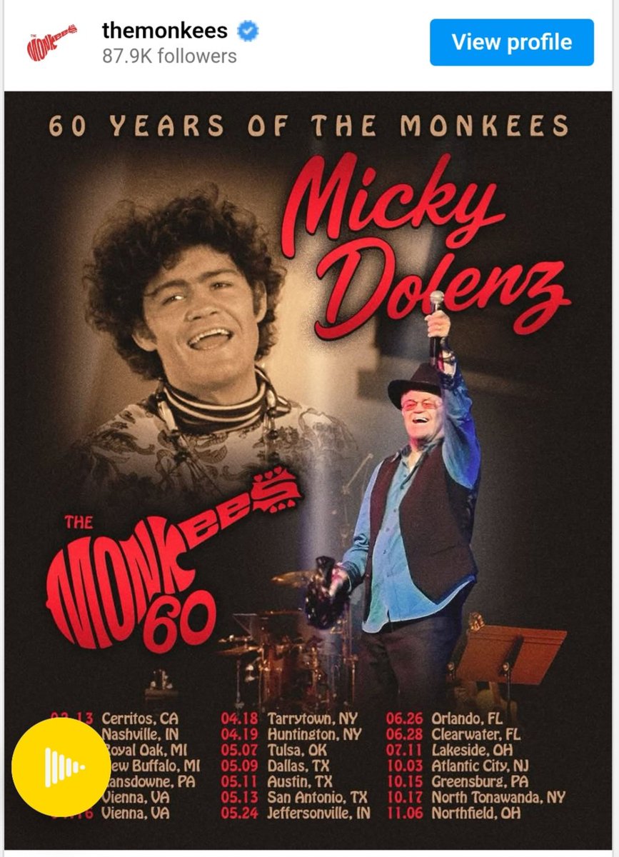 Dfactor's tweet image. Yeah, Right on! #mickeydolenz - keeping the great Goffin-King and Boyce-Hart songs alive! Go @TheMonkees !!