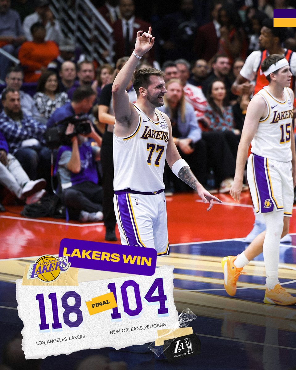 Lakers's tweet image. 2-0 in NBA Cup action