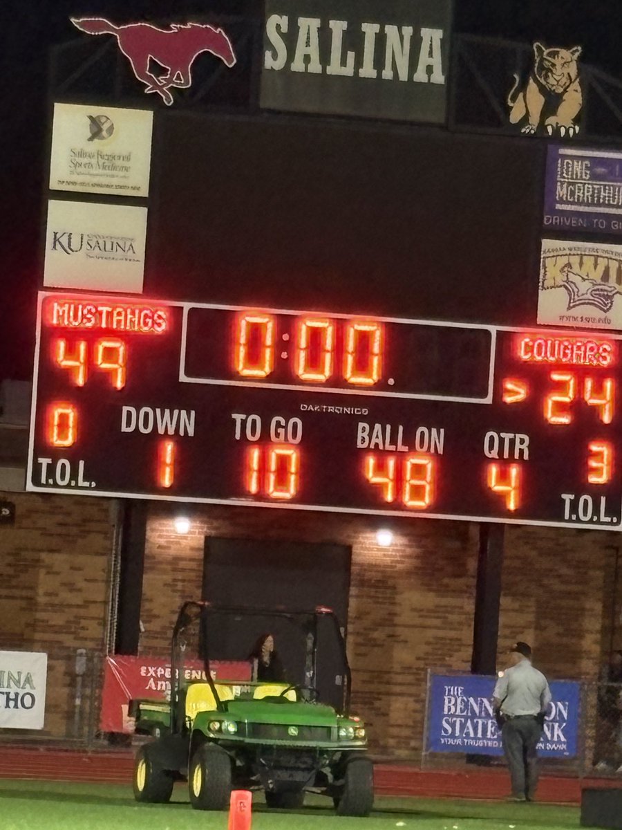 Final Score Salina Stadium! What an atmosphere Salina!! Great Game!