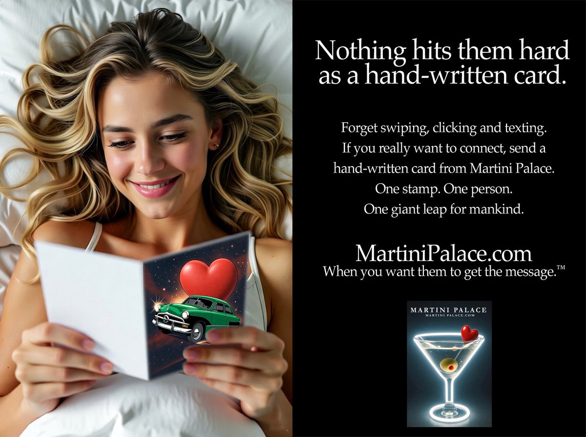 MartiniPalace.com is where you find crazy cards to send when you want them to get the message.