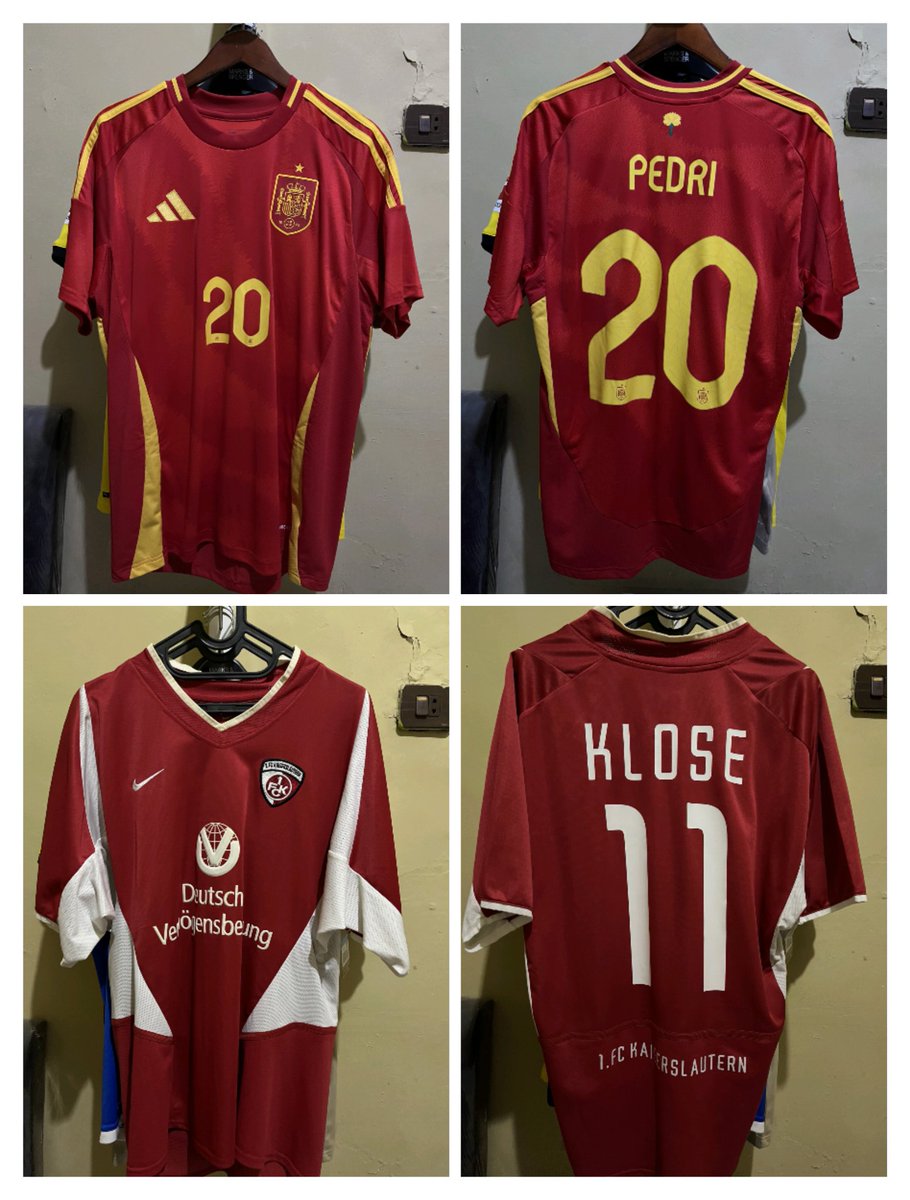 JuveUnited's tweet photo. Titip om @Jerseyforum #jersey4sale 🙏
1. PSG 22/23 Jordan M Messi 1.750k
2. Dortmund 17/18 L Guerreiro 850k
3. Ajax 22/23 M Blind 1.750k
4. Spain Euro 24 XL Asia Pedri 1.350k
All Ori
5. Kaiserslautern 02/03 M Klose Remake 900k
6. Rangers 20/21 M 400k

WA 081514284847 https://t.co/pLYD4Plsk3