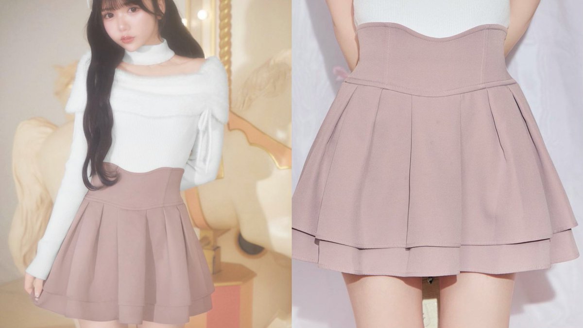 𝐑𝐄𝐒𝐓𝐎𝐂𝐊 】 大人気の美脚スカートから くすみピンク