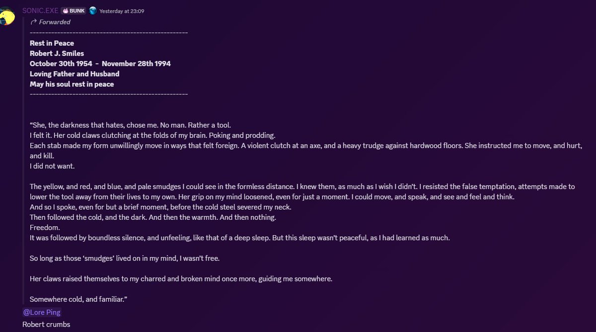 debunkedrbxnews's tweet image. !! || LOREZ || !!
Robert crumbs.
#debunkedroblox #roblox #thesmilesfamily
might do a thread if u dont wana read the img later