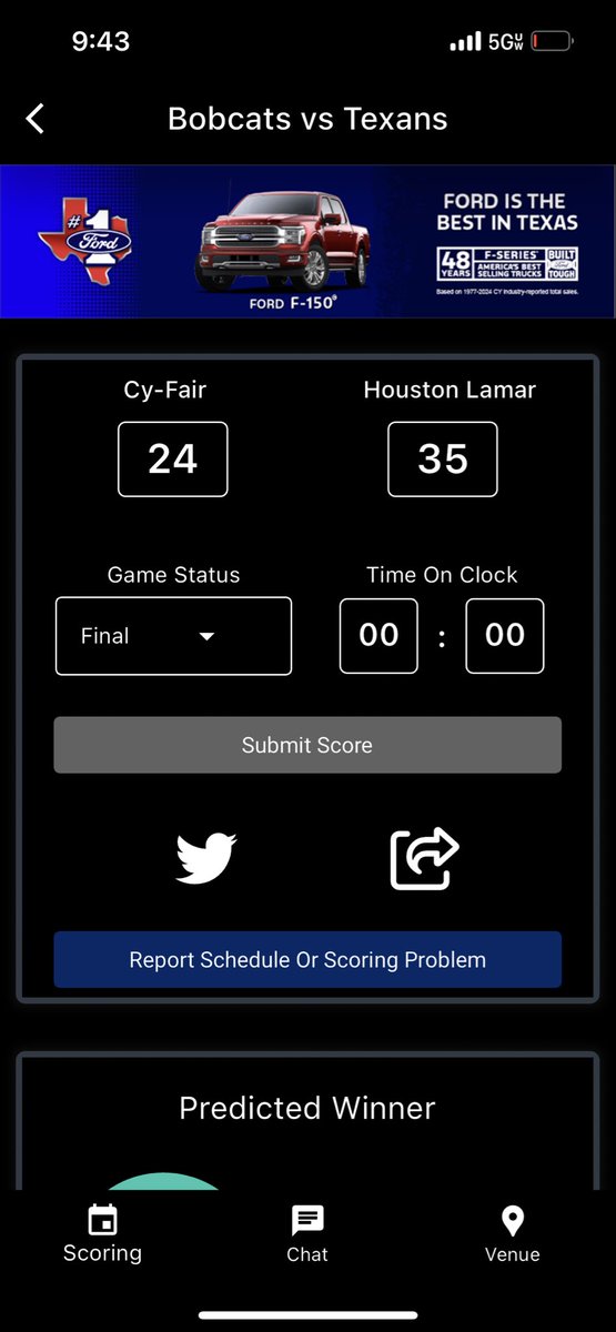 Rgraves04's tweet image. Final at Delmar! @LamarTexansFB defeats Cy-Fair 35-24. Next Friday at Delmar - 2nd round vs. Strake Jesuit/Paetow winner. Strake up 36-21 late.