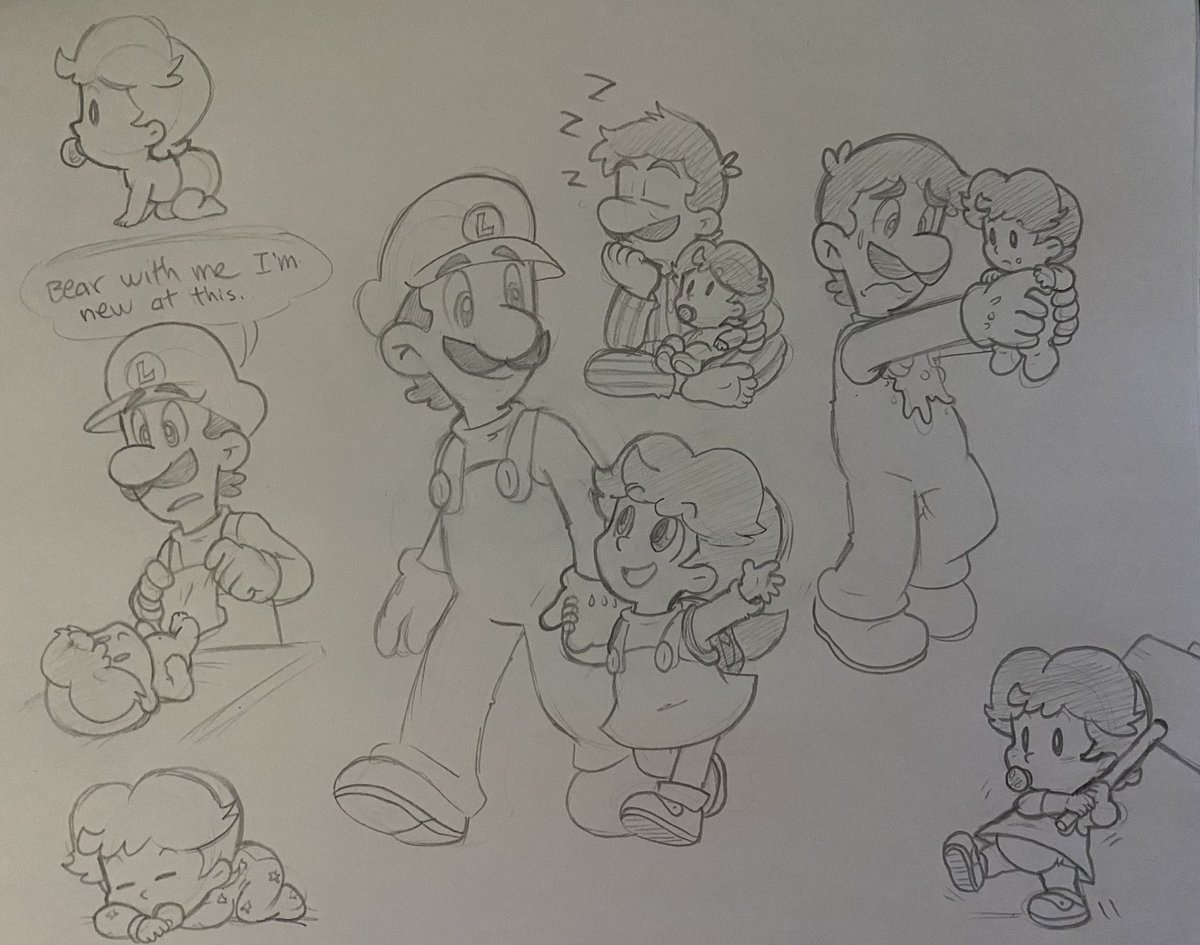 Nintendrawer's tweet photo. Fatherhood ‘y’all :v https://t.co/nH8m5qqvcU
