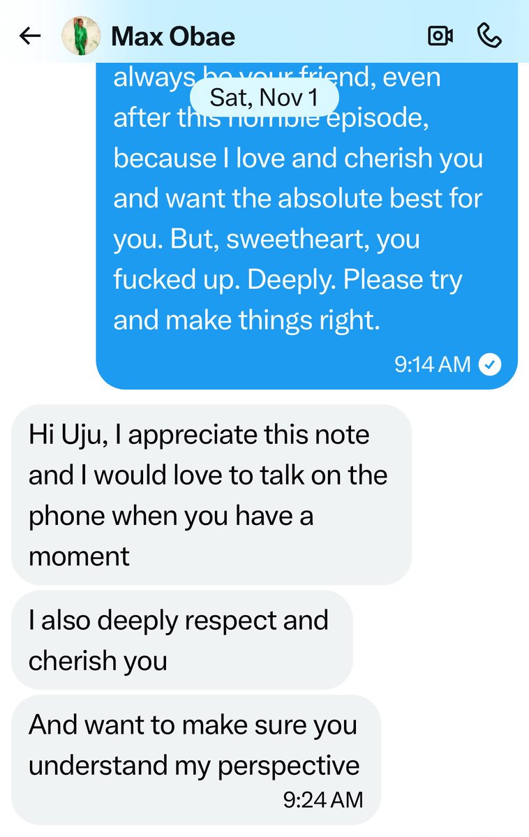 UjuAnya's tweet image. …I met Maki here on Twitter in 2019. We chatted offline for a bit with an eye to date, but our differences and distance were vast, we never met in person, and we settled into friendship. As her friend, I reached out to Max about the episode with Ozzy. This led to a phone call…