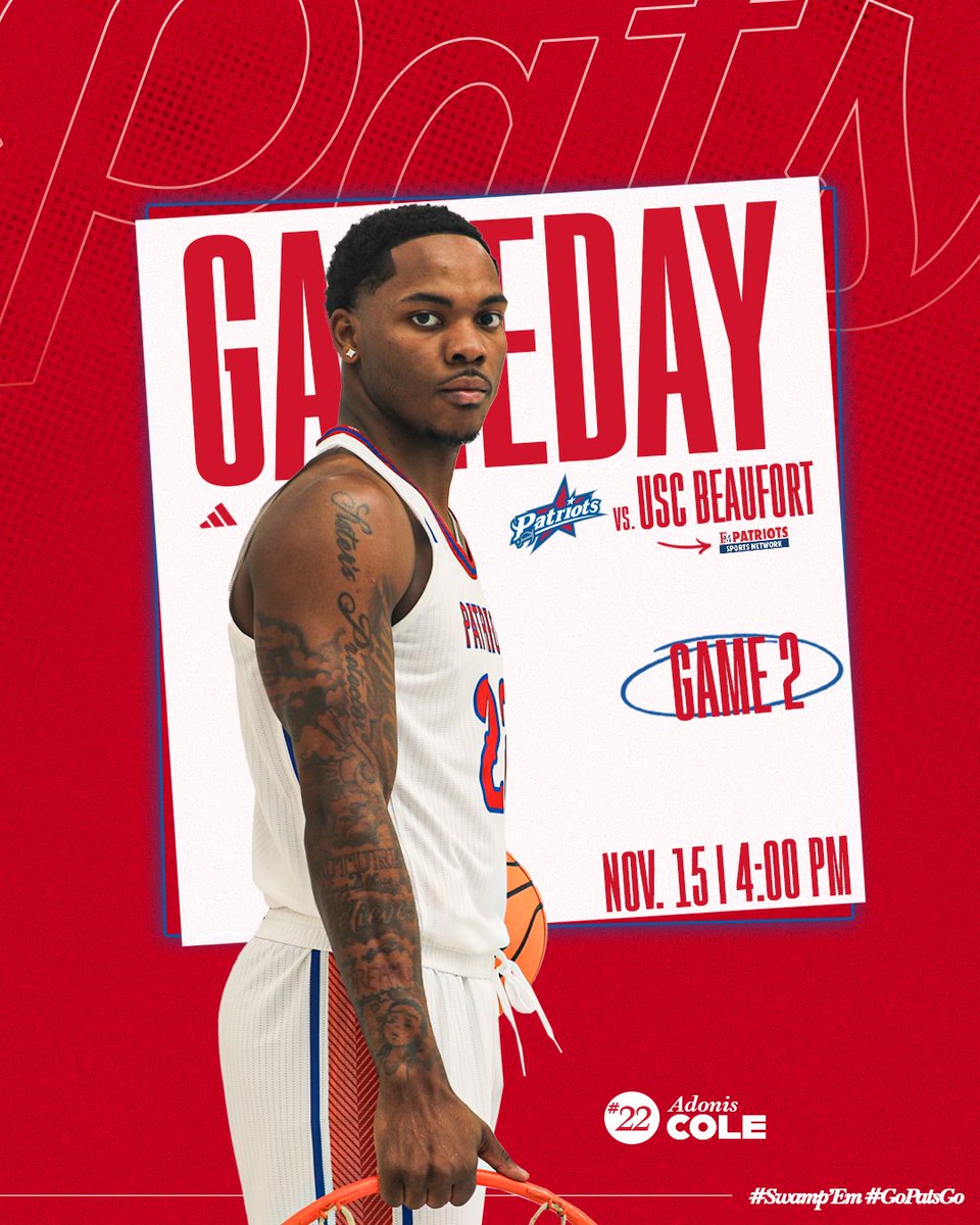 𝐃𝐚𝐲 𝟐 𝐨𝐟 𝐭𝐡𝐞 𝐂𝐨𝐧𝐟𝐞𝐫𝐞𝐧𝐜𝐞 𝐂𝐫𝐨𝐬𝐬𝐨𝐯𝐞𝐫!

🆚USC Beaufort
🏟️University Center
⏰4:00 PM
📺tinyurl.com/3kvb2dry
📊tinyurl.com/587ypyyk
🎟️Adults $10, Students $5, FMU students FREE with ID (Cash or Credit is accepted)

#SwampEm #GoPatsGo <a href="/FMUmbball/">Francis Marion University Men's Basketball</a>