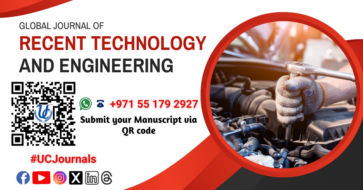 UcJournals's tweet image. Global Journal of Recent Technology and Engineering

The journal is currently accepting manuscripts in the fields of advanced technology and engineering. Authors are invited to submit original and high-quality research for publication.