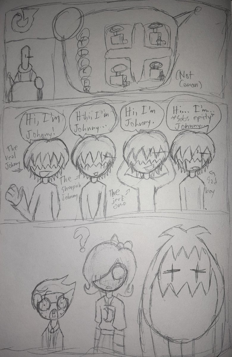 VBLuckyNumber12's tweet image. Four Johnnies
(OC x Canon Minicomic)

#BaldisBasics
#BaldisBasicsPlus
#BBIEAL
#Baldi
#BaldisBasicsOC
#BBIEALOC