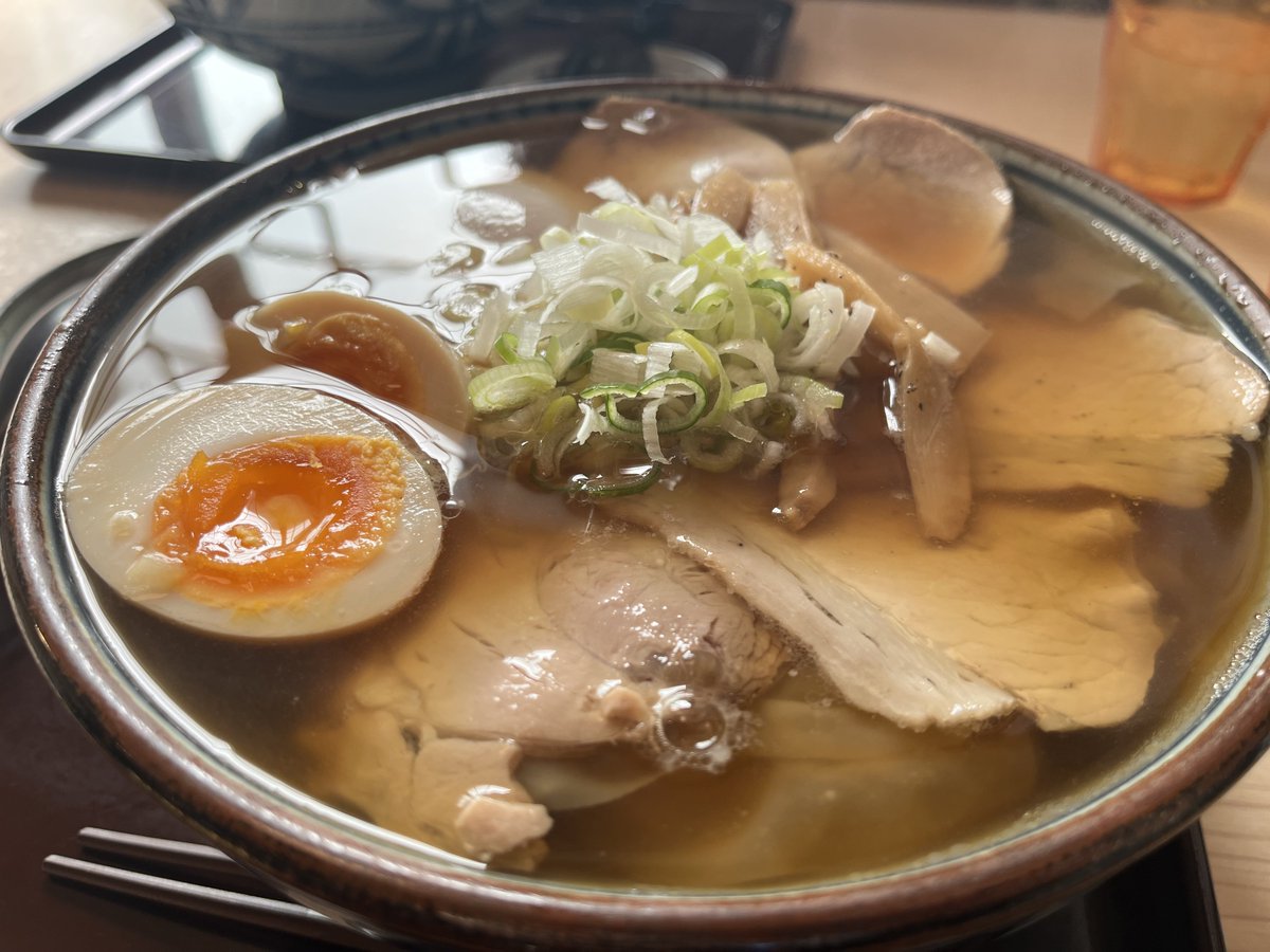 ラーメン（チャーシュー、煮卵入り）写真 主よ本店のチャーシューワンタンメンに煮卵を追加したのでカロリーゼロ