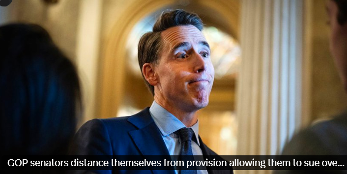 opfascism's tweet image. Senators whose data was requested as part of the investigation that led to special counsel Jack Smith’s J6 probe have now distanced themselves from a provision included in the shutdown-ending bill, signed into law by Trump, that would let them sue the government for potentially…