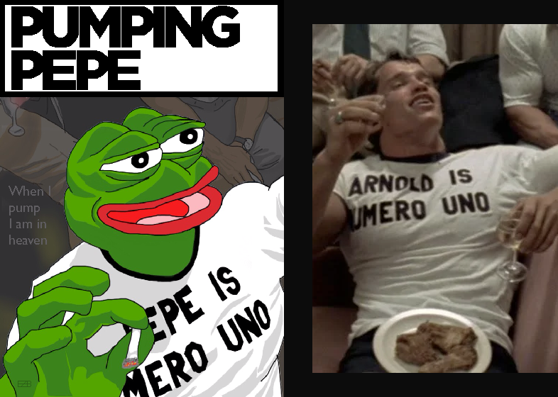subterranean_1's tweet image. Today&apos;s Rare Pepe Lore Lesson™️ is Series 21, Card 4 - PUMPINGPEPE by @Easy_to_the_b. Today marks the end of my first threesome (of lore lessons). 😎 

This is a 1/100 card with a current floor price of .2 BTC ($19,237 USD). A total of 41 wallets hold this card with the largest…