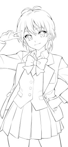 なにげなく三角さん...いや美墨さん描いたのは初めてかもしれない 