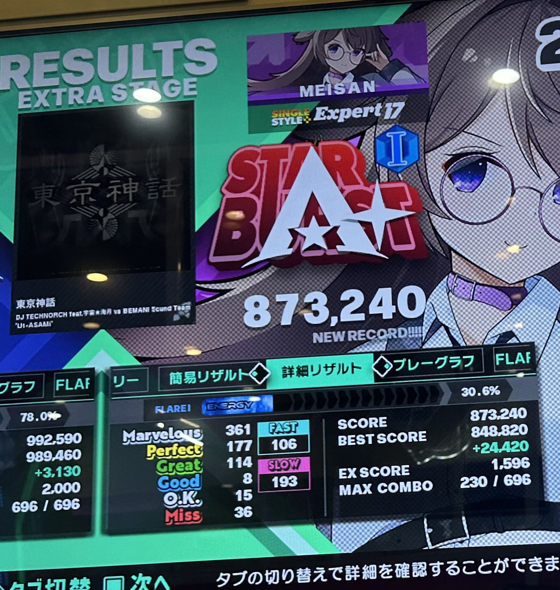 meisan_ddr's tweet image. 17再チャレンジシリーズ
伸びてうれしー！！
A3で九段受けたとき東京神話で落ちてたからなおさら