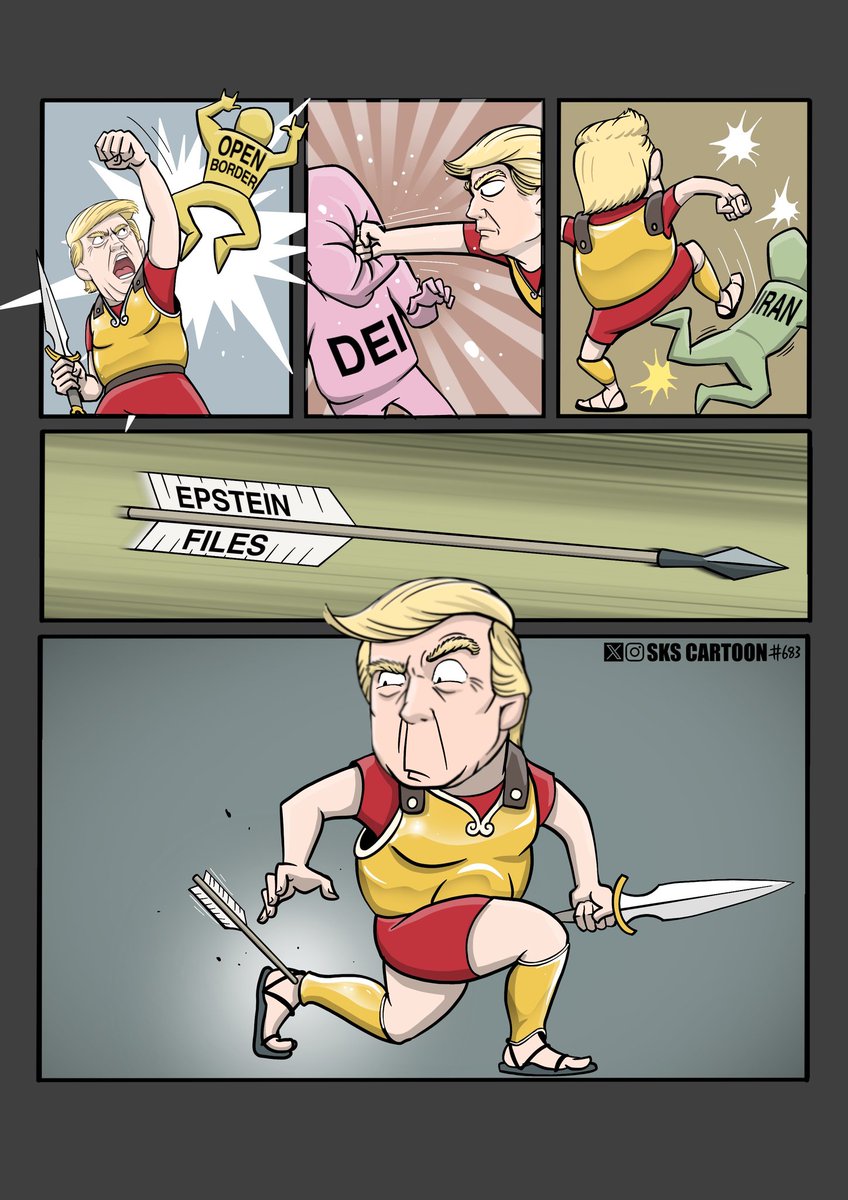 skscartoon's tweet image. For the record,  I believe Trump is not guilty of any wrong doing in the Epstein case.

However, he is fighting a losing battle to keep the files sealed and the earlier he realizes that and cut the losses the better for him.