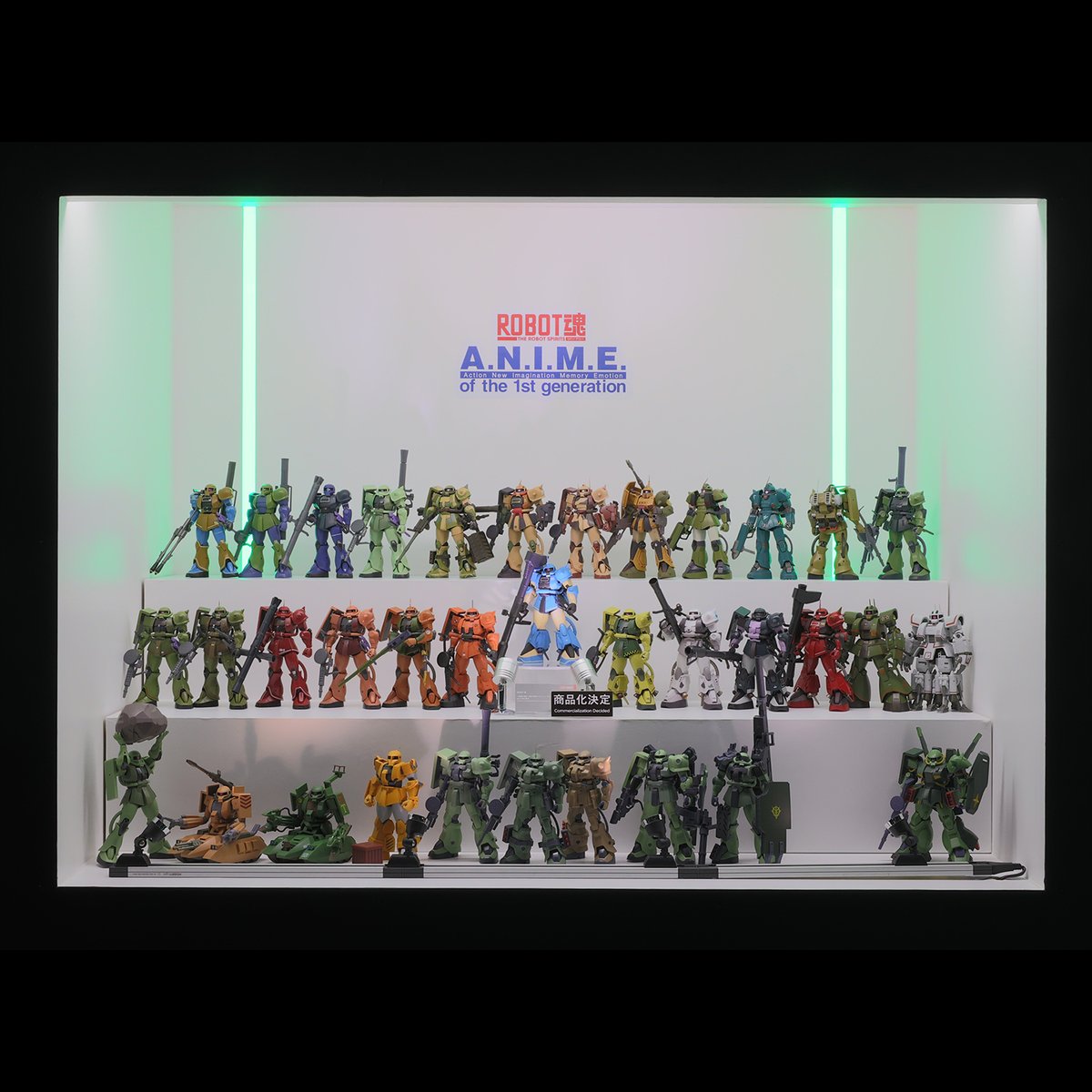 gundam_tamashii's tweet image. ◤11/14-16開催中！
　TAMASHII NATION 2025 展示紹介◢

#ROBOT魂 ver. A.N.I.M.E.で続々増える「ザク」シリーズが大集合！
中央の「MS-06R-2 ロバート・ギリアム専用高機動型ザクII ver. A.N.I.M.E.」は商品化決定!!
#魂ネイション2025 秋葉原UDX 2F会場にて展示中です。

#ガンダムフィギュア…