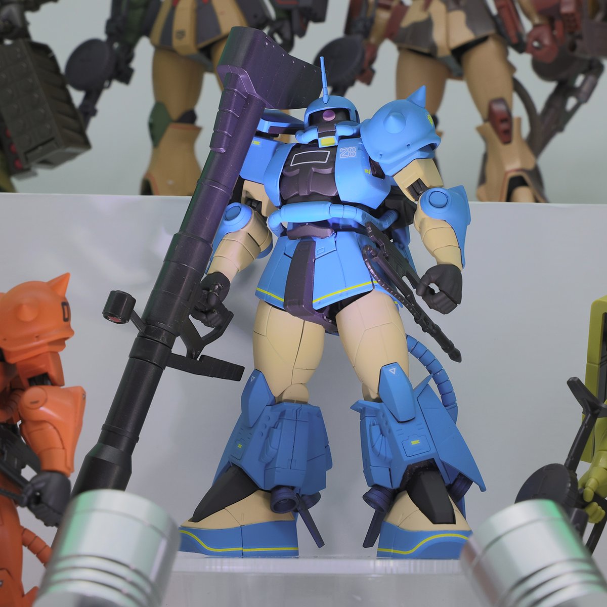 gundam_tamashii's tweet image. ◤11/14-16開催中！
　TAMASHII NATION 2025 展示紹介◢

#ROBOT魂 ver. A.N.I.M.E.で続々増える「ザク」シリーズが大集合！
中央の「MS-06R-2 ロバート・ギリアム専用高機動型ザクII ver. A.N.I.M.E.」は商品化決定!!
#魂ネイション2025 秋葉原UDX 2F会場にて展示中です。

#ガンダムフィギュア…