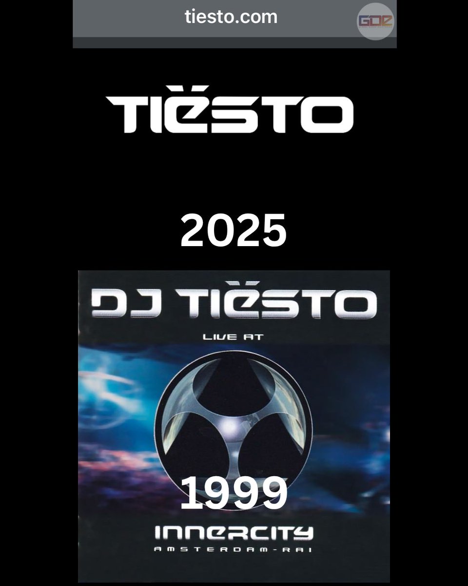 GlobalDanceGDE's tweet photo. Several people brought to my attention that @Tiesto’s “new” logo on his social media channels is actually the same logo from his “Live at Innercity Amsterdam” album from 1999, when he was known as “DJ Tiësto.”

Are we finally seeing his full return to Trance? 👀😭 https://t.co/5wC9l4lKHn