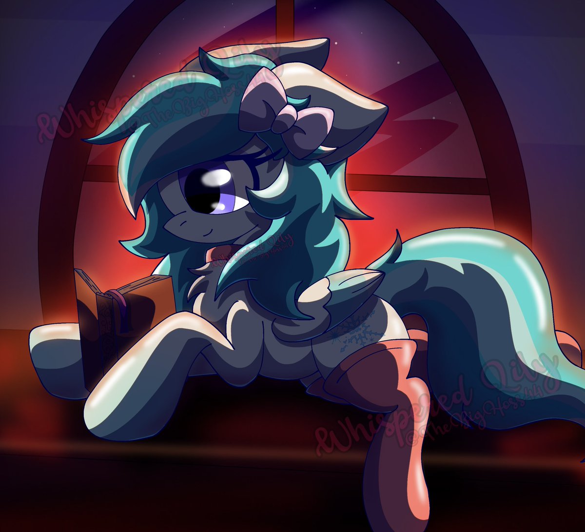 TheBigHoss44's tweet image. Nothing like a good book at night :3 #mlpoc