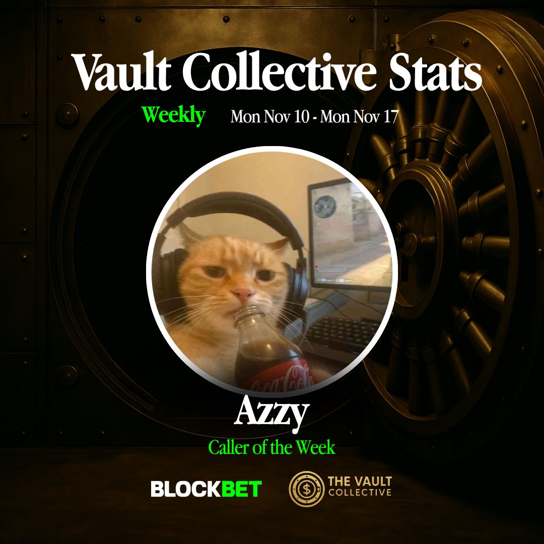 VaultCorpSol's tweet image. Huge shoutout to the goat himself 
@azzypiwebinars is our Caller of the Week