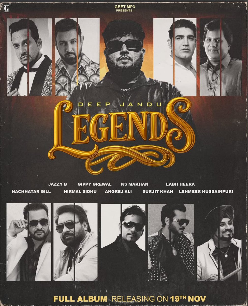 HeeraLabh's tweet image. Good Morning A big thank you to everyone who liked
#Legends #GeetMP3 #DeepJandu #LabhHeera #JazzyB #GippyGrewal #KSMakhan #NachhatarGill #LehmberHussainpuri #NirmalSidhu #AngrejAli #SurjitKhan #PunjabiMusic #LegendaryVoices #NewAlbum #AlbumRelease #19November #PunjabiArtist