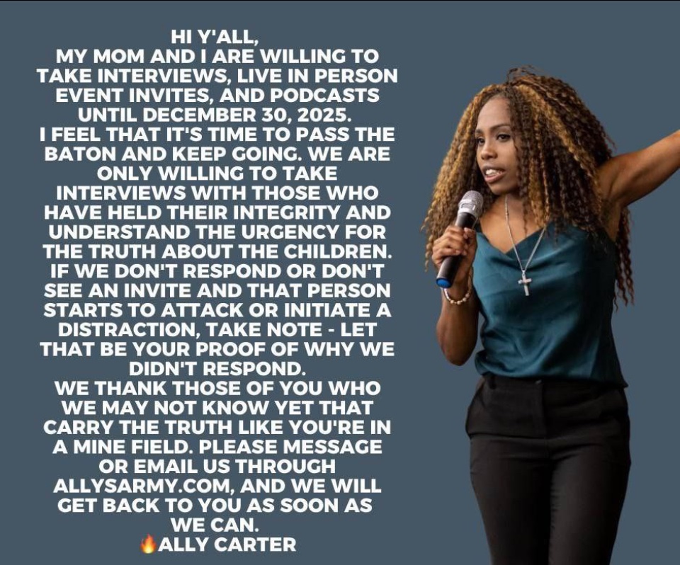 Vibes108's tweet image. #AllysArmy
Ally Carter is a survivor of trafficking through the Getty.