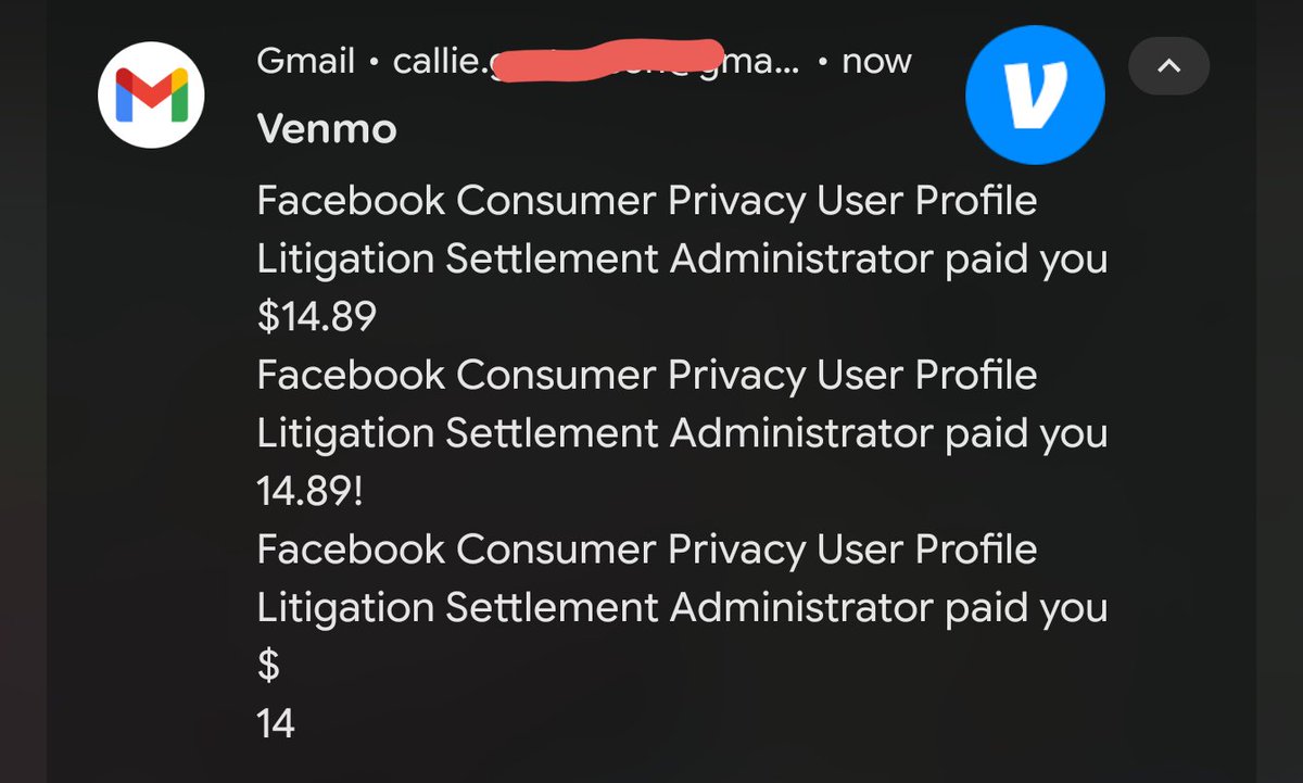 value_meal_'s tweet photo. Just got $15 from the facebook lawsuit #GetchaMoneyUp #NotYaFunnyUp https://t.co/qK1d1vENpV