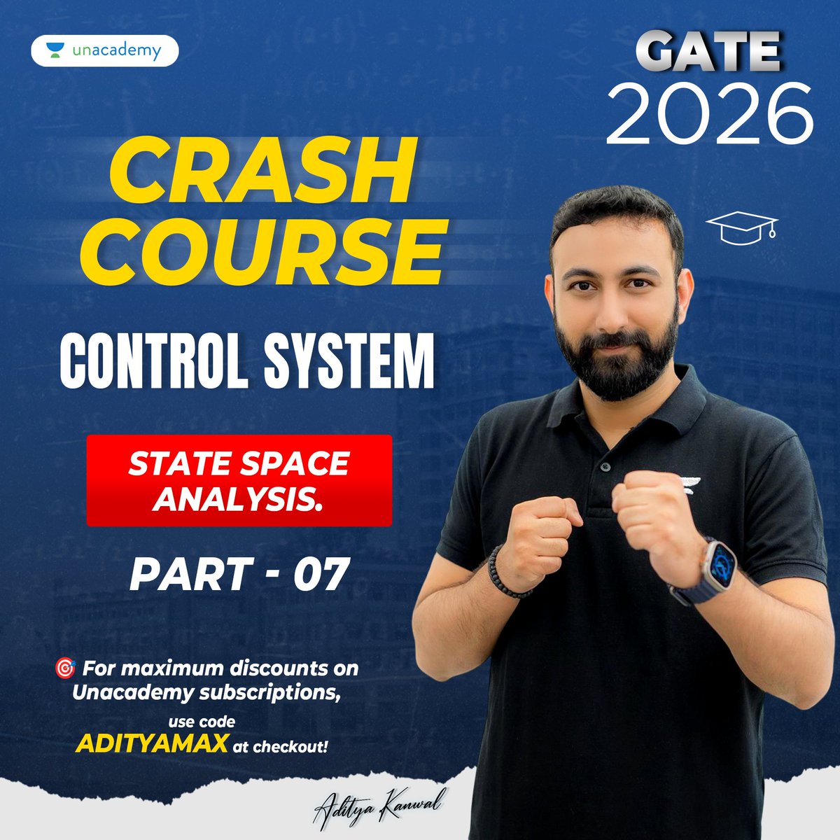⏱️ GATE 2026 | Control Systems Crash Course (Part 7)

Master State Space Analysis — learn state variables, modeling &amp; system representation! ⚙️

Grab max discounts on Unacademy subscriptions using code 𝐀𝐃𝐈𝐓𝐘𝐀𝐌𝐀𝐗! 🎯

🎥 linktr.ee/adityakanwal

#GATE2026 #ControlSystems