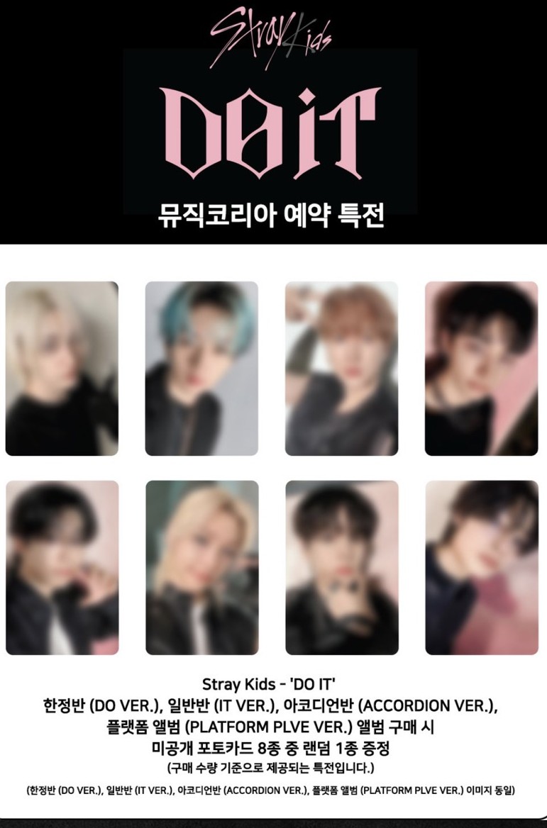 stray kids music korea ミュコリ　特典トレカ Straykids スキズ DO IT 共同 トレカ ◎music korea ミューコリ 店舗