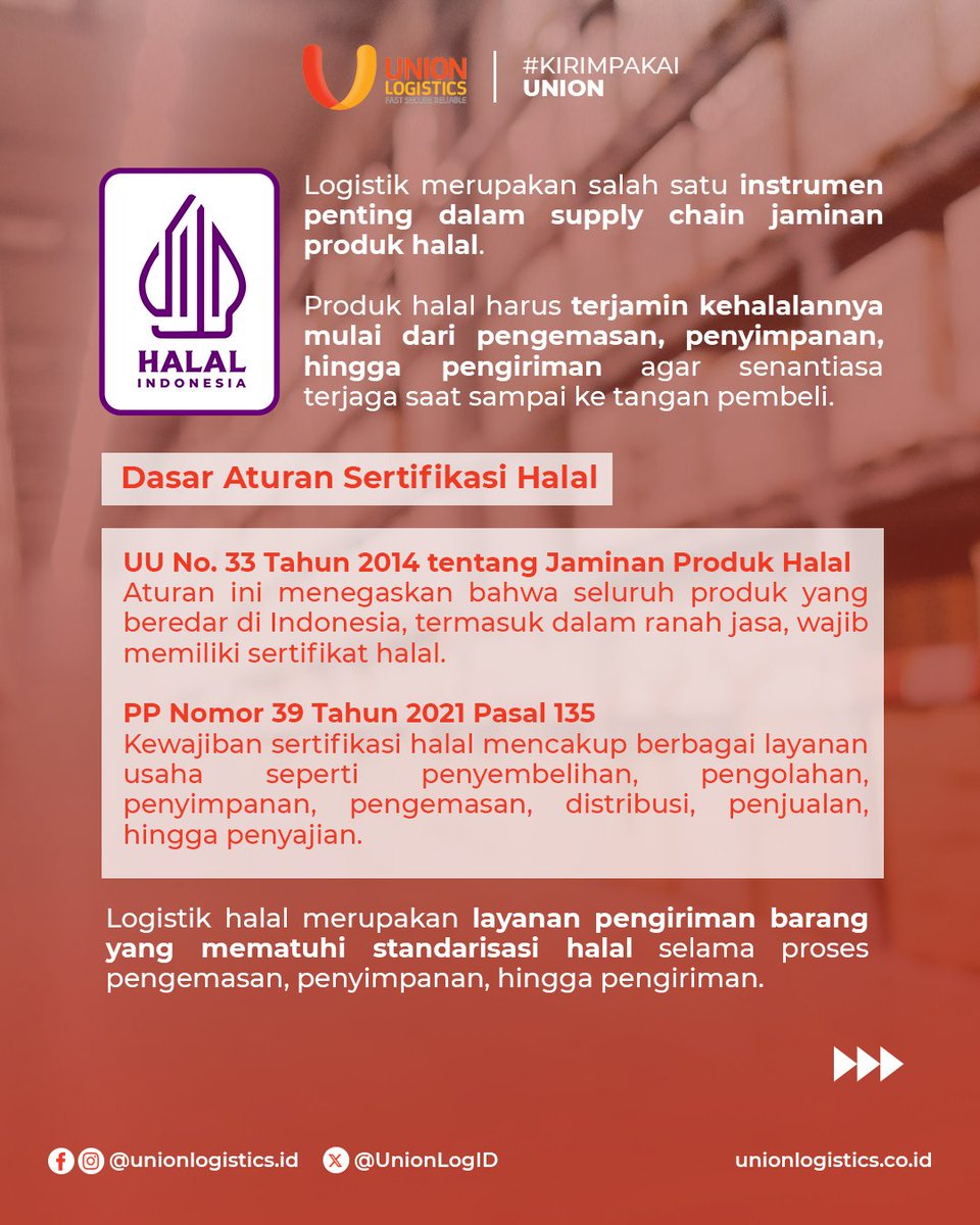UnionLogID's tweet image. Sebelum kamu mengirimkan produk halalmu, pastikan kamu mengetahui seberapa penting peran jasa logistik halal terhadap produk kirimanmu

Simak postingan berikut ini!