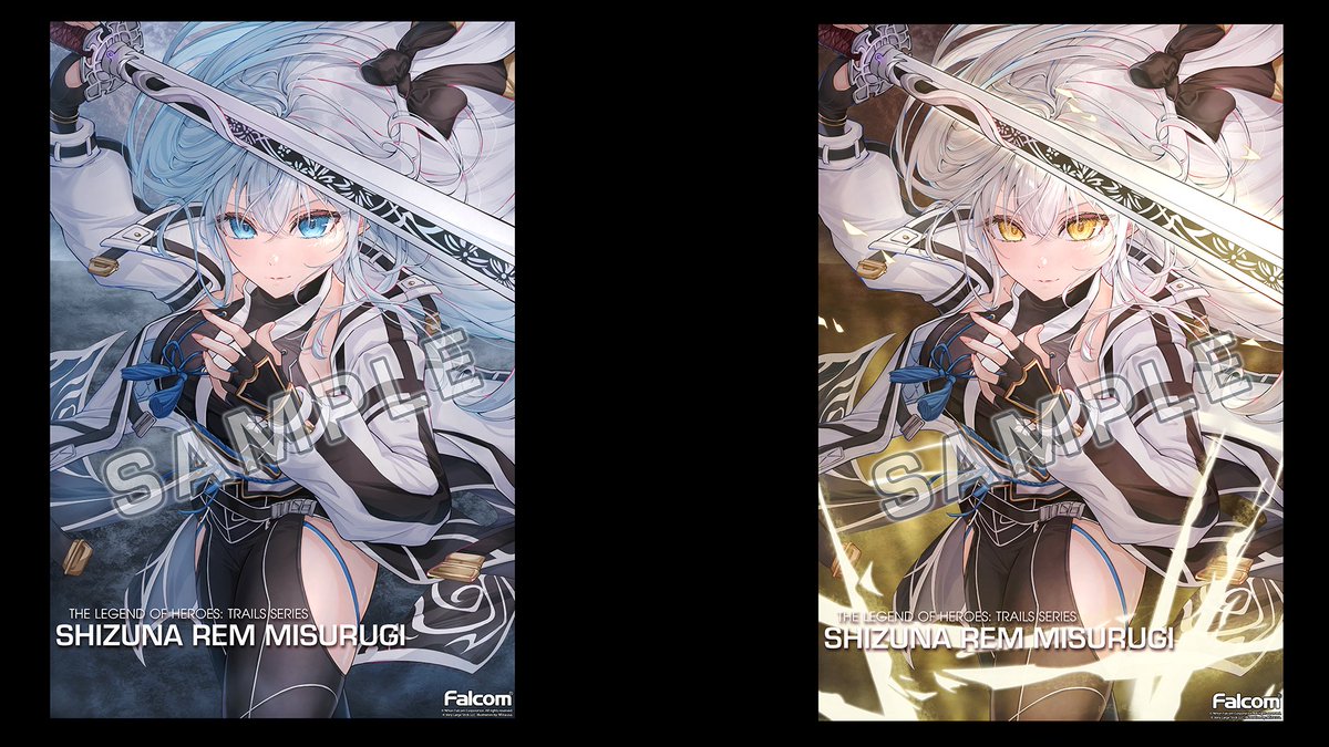 Two exclusive artworks of Shizuna Rem Misurugi from the Trails series drop on November 21st!

The "Divine Blade of Silver", vice-commander of the jaeger corps Ikaruga, unleashes her odachi with radiant precision.

Illustration by guest artist: <a href="/minausaaa/">みなうさ</a>!