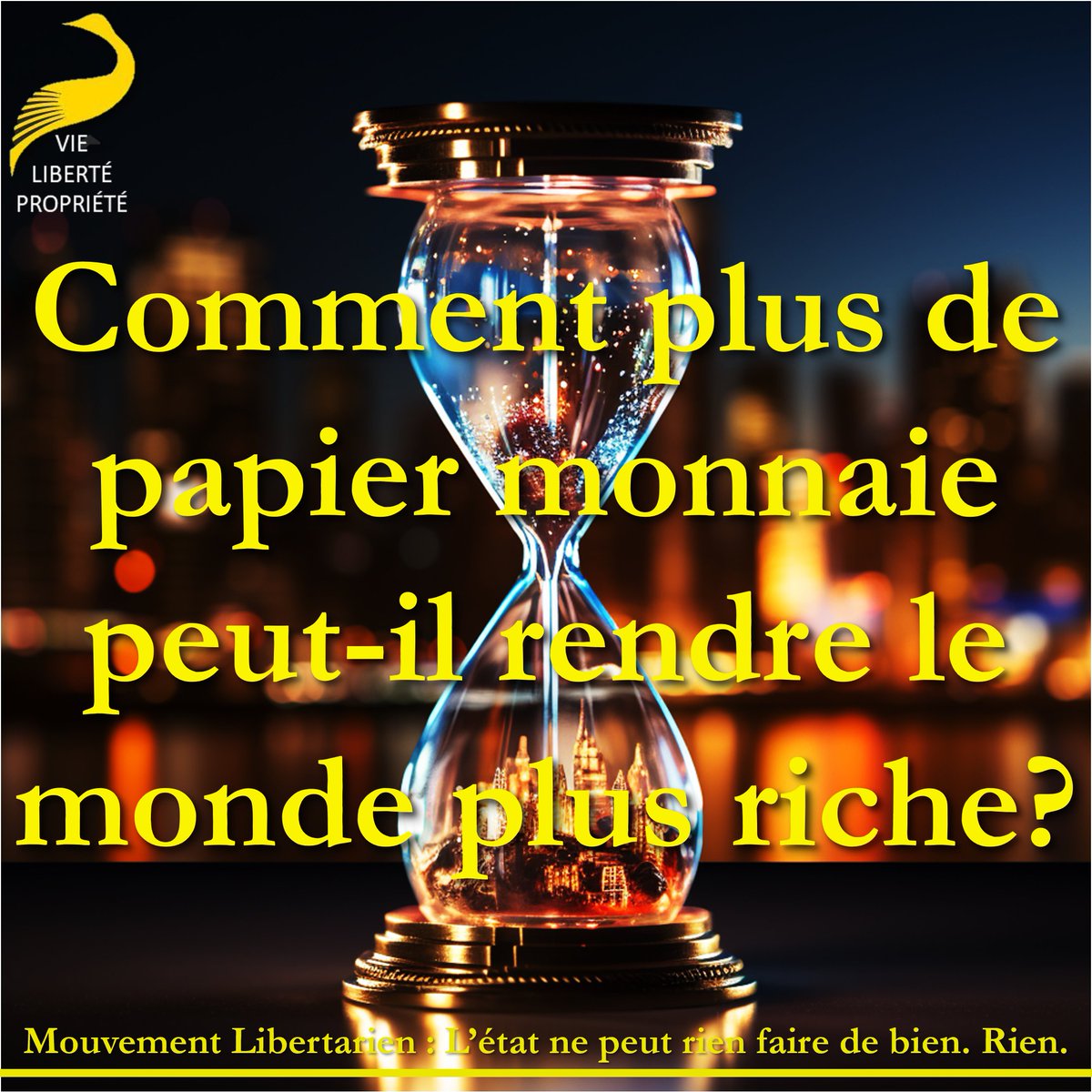 StephaneGeyres's tweet photo. Comment plus de papier monnaie peut-il rendre le monde plus riche ?
#Sécession #Décentralisons #Libéralie #Anarcapie #Ouste #Batisseurs #RePossession
https://t.co/rNGnjbq1Lr https://t.co/umAAgnaQCK