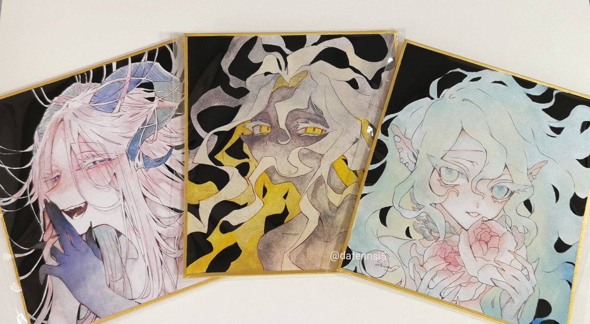 「本日、「幻神譚」展に追加される色紙作品です! (通販でも物販でも追加されると思い」|慎(しん)居たり居なかったりのイラスト