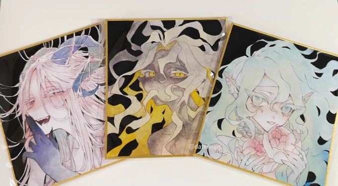 本日、「幻神譚」展に追加される色紙作品です! (通販でも物販でも追加されると思います) よろしくお願いいたします!