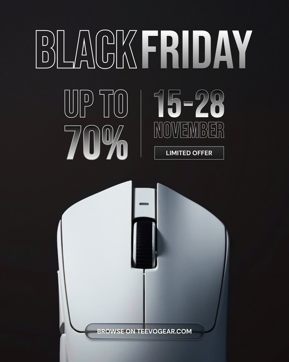 Black Friday Deals NOW LIVE. 
- Up to 70% off product discounts
- Free Arm sleeve for first 30 orders
- Valid from Nov 15 - 28

Limited time. Grab yours while it lasts.

teevogear.com/collections/all
