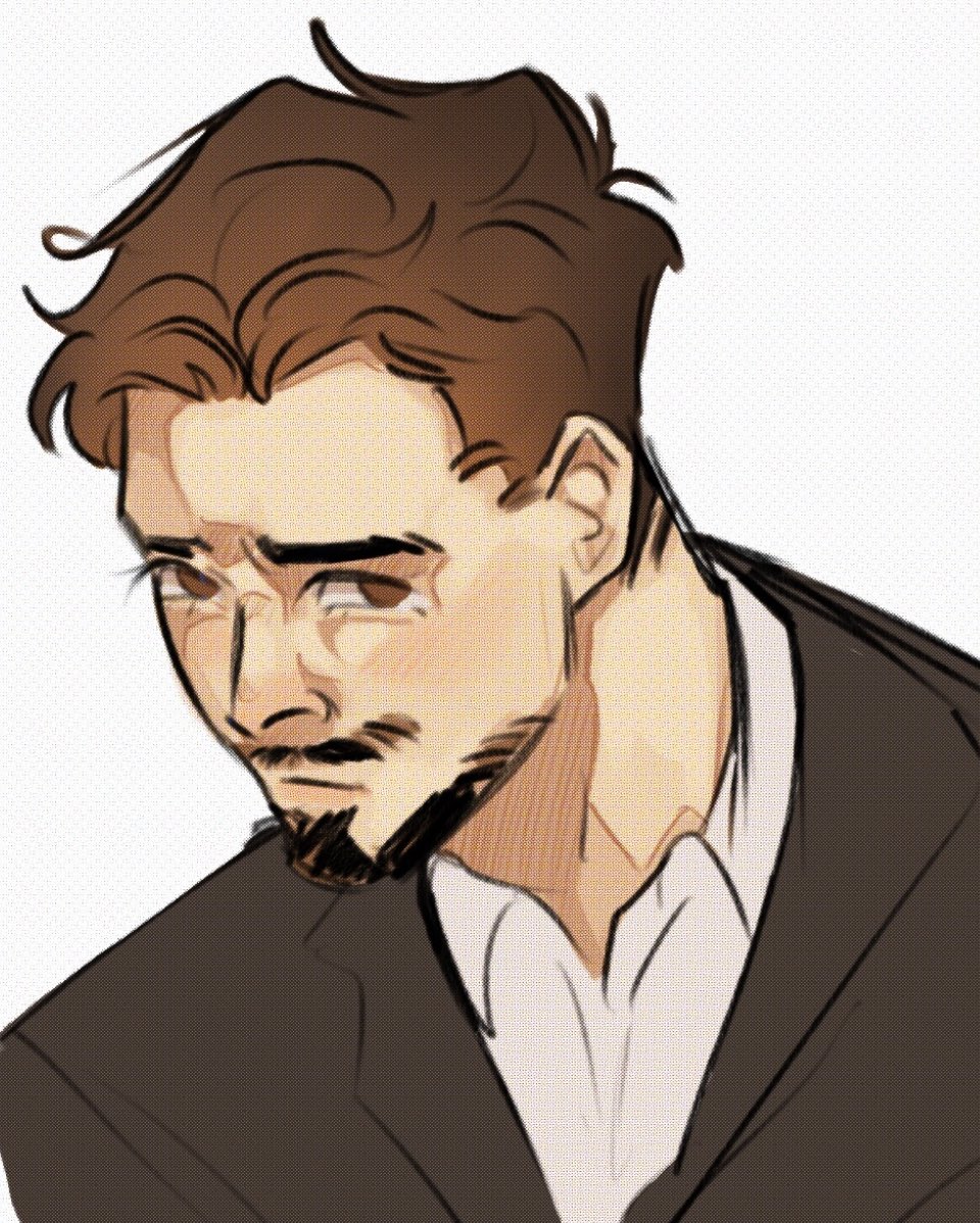 Calscov's tweet image. I was FINALLY able to draw, my new tablet came in we’ve spent the past 2 weeks without drawing 🥲

 (ps dont place drinks next to your tablet when drawing at 2am)

#TonyStark