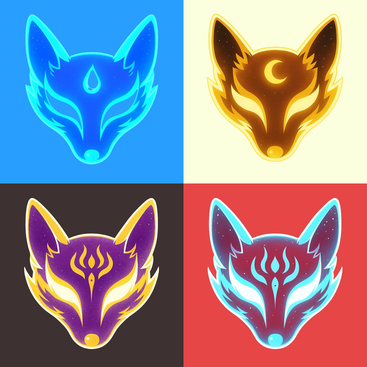 KitsuneSoulNFT's tweet image. 🦊✨ Kitsune Soul – Choose Your Mask!

4 Spirit Masks – 4 Auras – 4 Personalities.
Which one would YOU claim as your soul-bound mask? 👇🔥

・Water Soul – Calm, flowing, full of purity 🫧
・Lunar Gold – Wisdom, fortune, moonlit power 🌙
・Shadow Flame – Mystery, dominance, quiet…