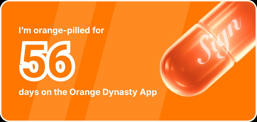 noridacompany's tweet photo. I've been Orange-Pilled and Seeing Signs for 56 days 👀🧡🐉.Join the app and be a better version of yourself!
https://t.co/PS9MmFk3Na https://t.co/0WBa5orlvj