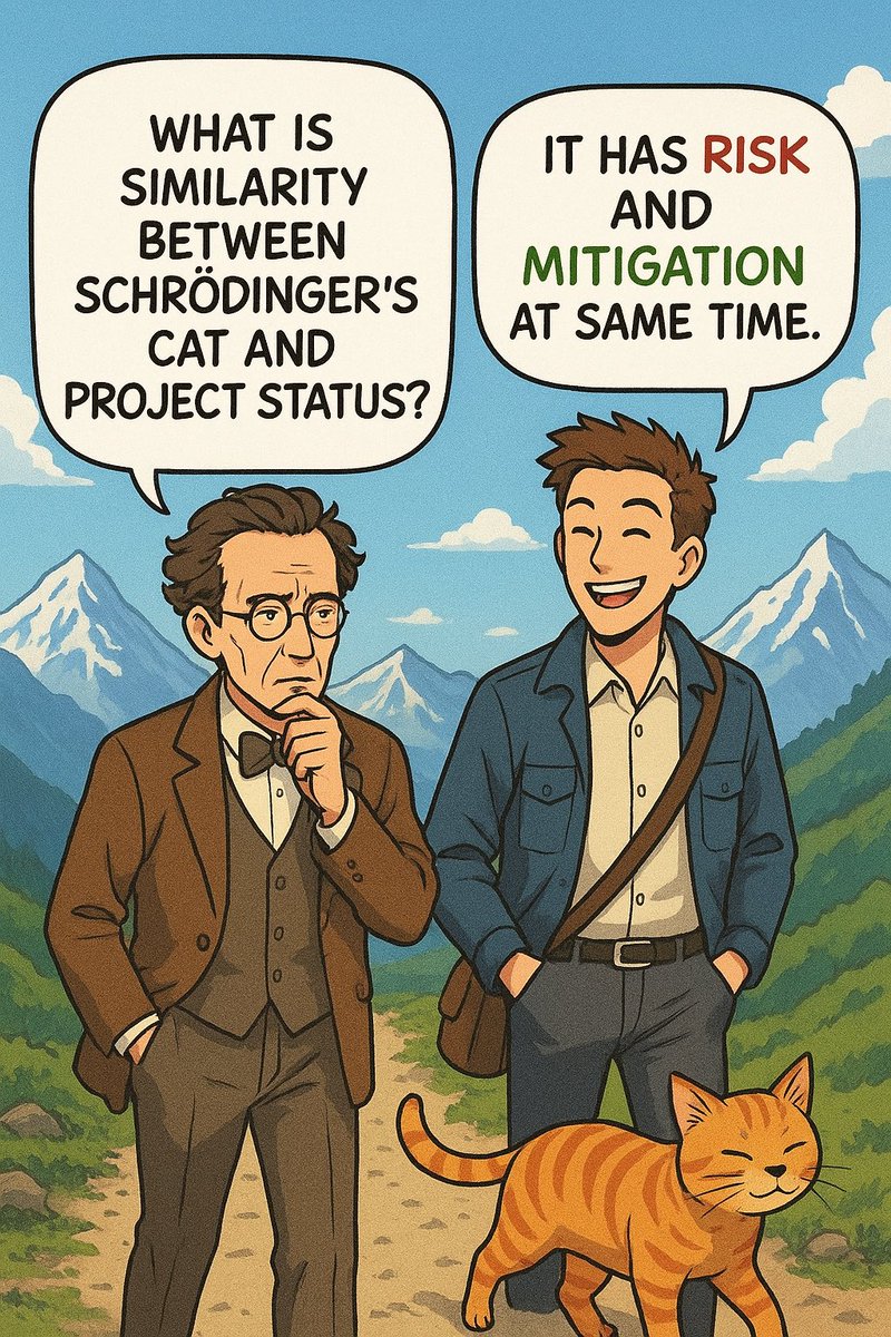 Pushkar_chirrup's tweet image. #projectmanagementsimplified 
#schröngerscat
#PMI
#humour