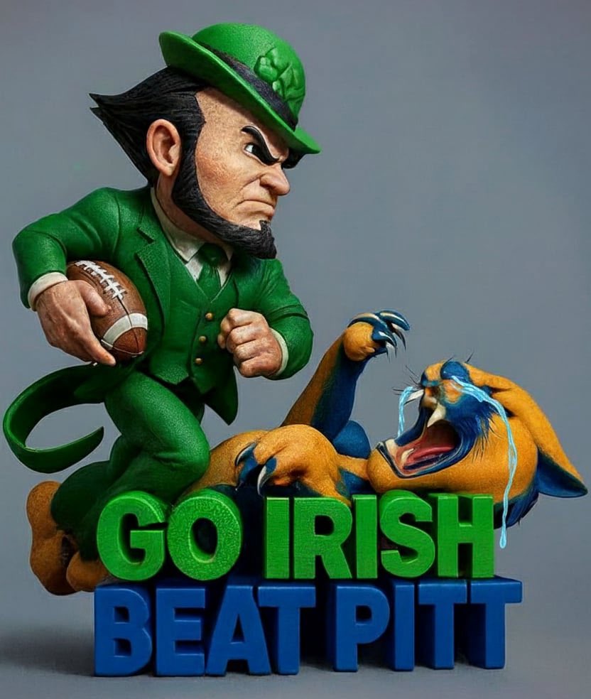 It’s GAMEDAY!!!! 
PLAY ANGRY, and silence the haters!!! 😤
#GoIrish #BeatPitt ☘️