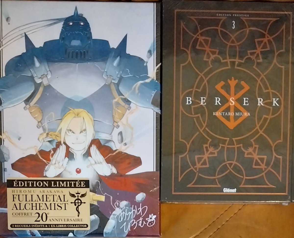 Arrive du jour. Le coffret 20Th Full Métal Alchemist est énorme 😍