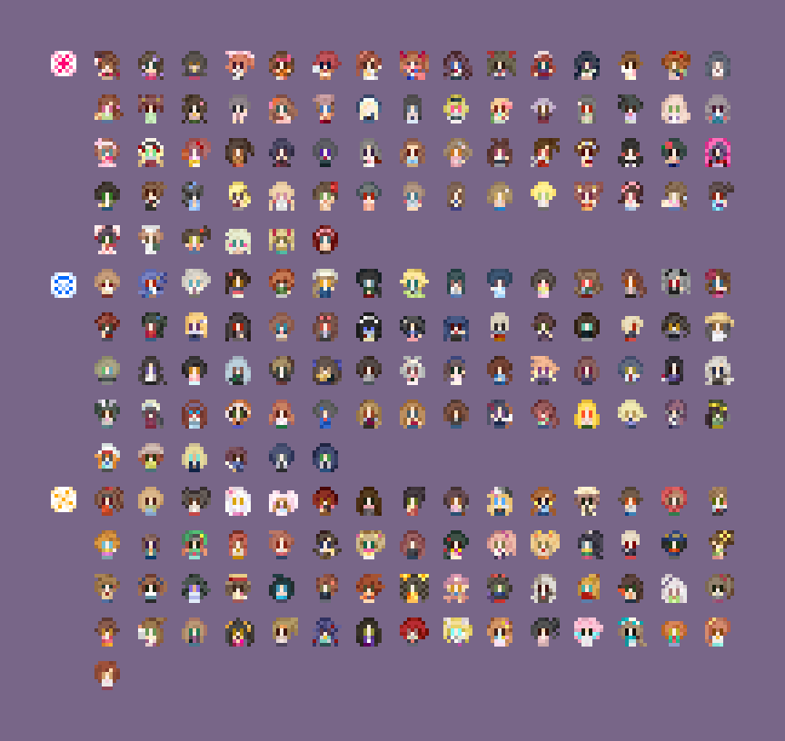 #大低解像度展
シンデレラガールズ190人の8×8ドット絵