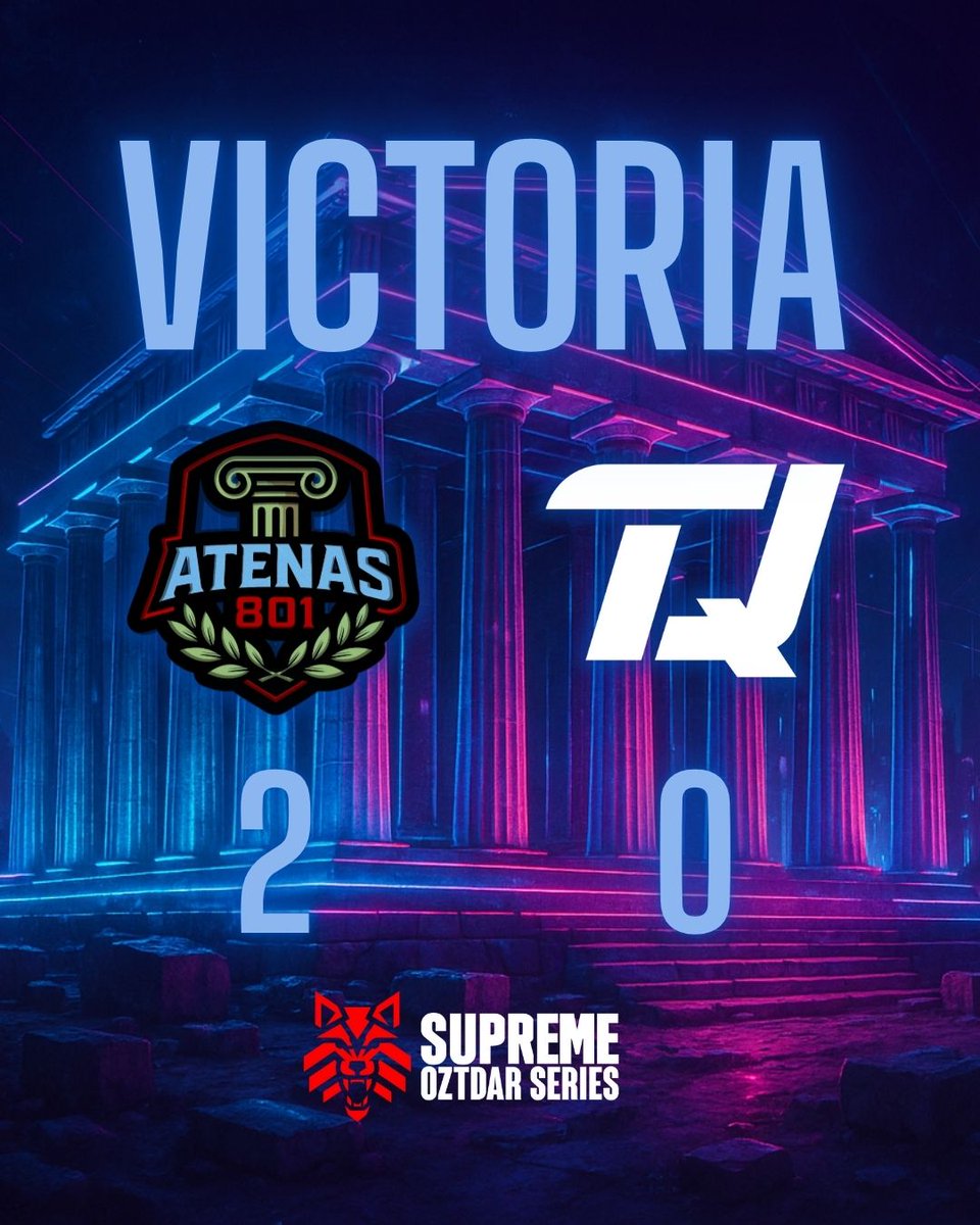 Atenas801's tweet image. Primera partida de la Supreme Oztdar Series completada🔥@oztdaresports ¡GGWP a TQ Esports! ¡Vamos por más!
