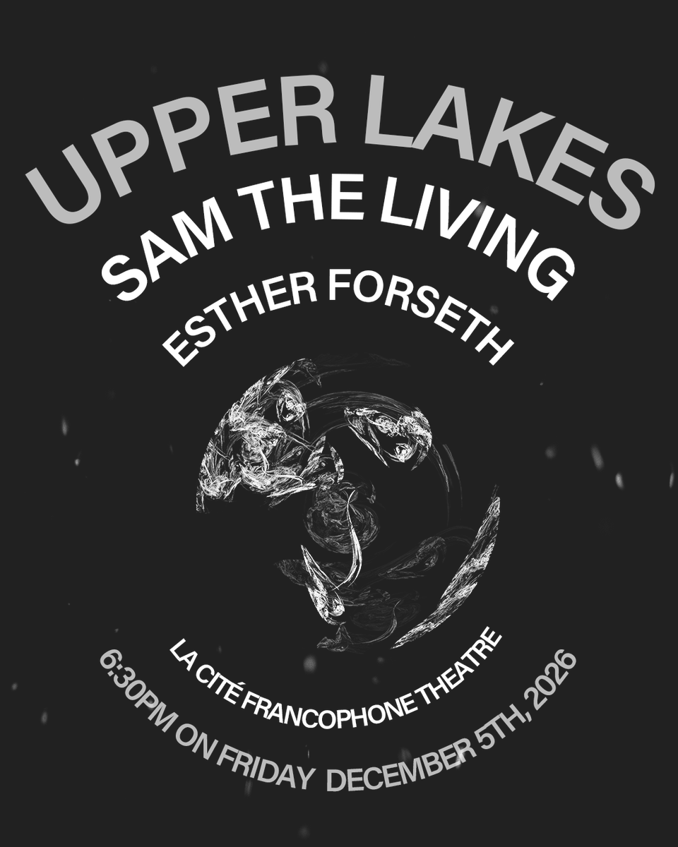 upperlakes's tweet photo. Upper Lakes’ debut album EIGHT arrives Dec 5th; and we’re celebrating with an album release show at the La Cité Théâtre Servus Credit Union! 

Upper Lakes w/Sam The Living &amp; Esther Forseth 
Doors 6:30 PM 

Come be part of the release of EIGHT.
https://t.co/22cRg5YmlH https://t.co/SZjH8a5T6p