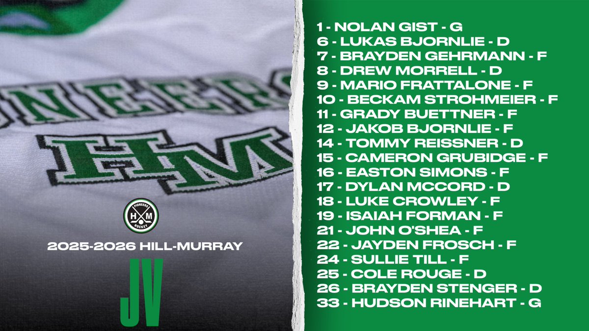HMBoysHockey's tweet photo. Your 2025-2026 Pioneers! 

#RollPios | #HMHockey | #Pioneers https://t.co/gOhj3jkzJA