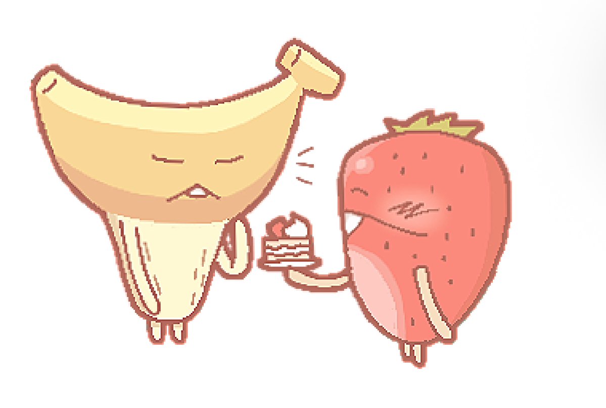 byon169's tweet image. ばななめこといちごなめこ #なめこ　#擬人化