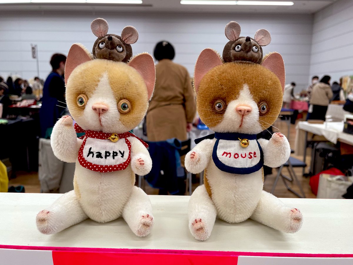 抽選販売のにゃんこ2体は15時〜通常販売になります🐾

まだブースには可愛い子達がいますので、是非遊びにきてください！

#ドールアニマル